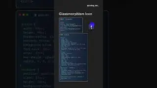 Glassmorphism Icon Hover animation in CSS 🔥