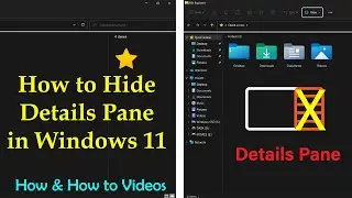 How to Hide Details Pane in File Explorer in Windows 11 | Details Pane in File Explorer | Windows 11