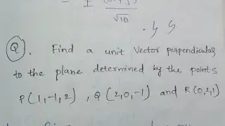 Find vector perpendicular to the plane passing through 3 points ||