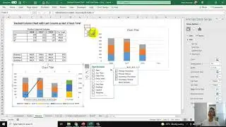 1 4   Stack Column Chart with Cut Off Line