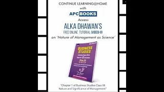 Digital chapter 2: Nature of Management as Science, Class 12th Business Studies by Alka Dhawan.