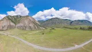 Панорама 360, Чуйский Тракт перед селом Акташ