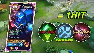CYCLOPS NEW BEST BUILD AND EMBLEM 2024 !! ( Insane Damage) !! CYCLOPS MOBILE LEGENDS