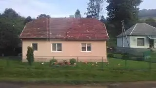 Вид из окна поезда 017К Харьков-Ужгород.Закарпатье(окрестности Воловца,Свалявы)