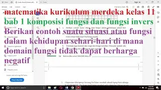 matematika kurikulum merdeka kelas 11 domain fungsi tidak dapat berharga negatif
