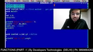 User Defined  Functions in C Language Part 5 | Functions in C Language By Developers Technologies