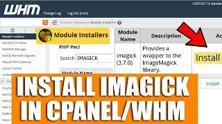 How to Install Imagick in cpanel/whm server?