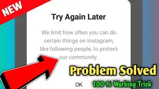 How to fix try again later in instagram || instagram try again later problem solution|100%  Working