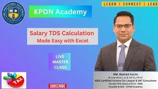 How to Calculate TDS on Salary in Excel | Step by Step Guide