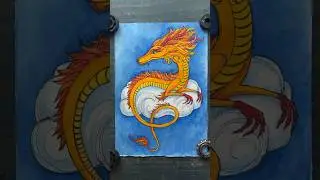 Dragon on the cloud. 