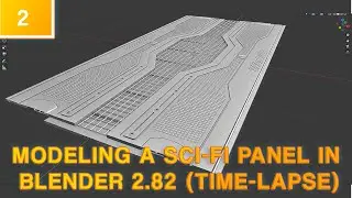 Modeling a Cool Sci-Fi Panel Using Booleans in Blender 2.82 (Time-lapse) - Part 2