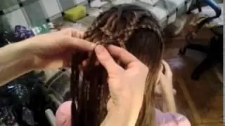 Прическа 'Праздничный микс' из пяти косичек