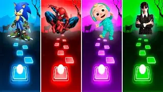 Sonic Prime, Spider Man, Cococmelon, Wednesday, Tiles Hop EDM Rush!