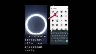 how to make ringlight [in eye] effect on Instagram reels|8k views 🥳guys 