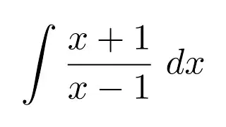 Integral of (x+1)/(x-1) (substitution)