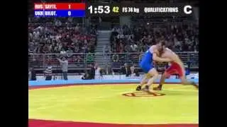 Adam Saitiev v. Oleg Bilotserkisvski, 2012 Olympic Qualification Tournament