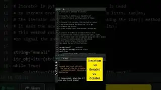 iteration vs iterable vs iterator 