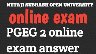 NSOU PG Final Exam 2021 PGEG-2 || Live || NSOU PGEG-2 MCQ Question/Answer
