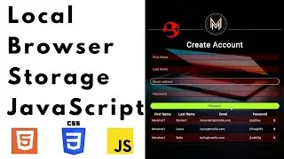 How To Create Login Form In HTML and CSS - Local Browser Storage with Java Script