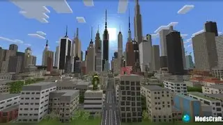 Прогулка по городу в Minecraft