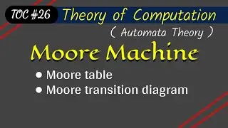 Moore machine Introduction | Transition diagram and Moore table | Theory of computation