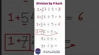 how to divide by 9 #shorts #maths #division #trending #viralvideo