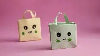 Origami bag with only one A4 paper/how to make cute paper bag