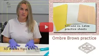 Ombre Brow practice on latex