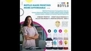 REFFLO Premium GI-71 Compatible Ink for Canon Pixma Ink Efficient Printers 71CMYK Set | Refflo