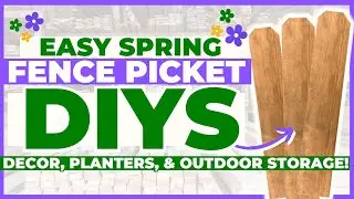 EASY Outdoor Wood DIYs with fence pickets! Great for gifting & selling, too!