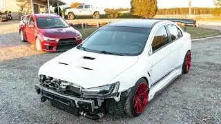 FQ400 Hood Install on the Evo X!