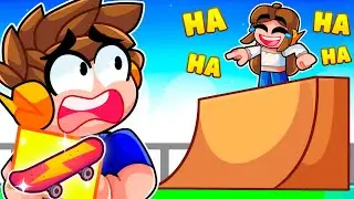 Fingindo ser NOOB no SKATE DO ROBLOX para trollar minha amiga