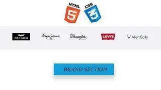 Create Brand section in with hover effect in HTML and CSS || UI Dev