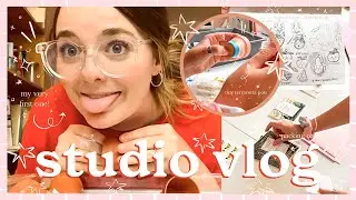 🌸 ⭐︎ studio vlog #001 ⭐︎ 🌸 ⭐︎ painting tiny pots, packing orders, sending designs to print & more!