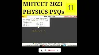 SEMICONDUCTOR DEVICES || Q.22 || MHTCET 2023 PCB PYQs || 12th Physics #shorts #mhtcet #mhtcetpyqs