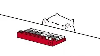 Кот играет на пианино-10 ЧАСОВ ПОДРЯД , прикол Анимация Мем, Bongo cat