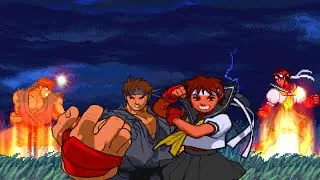 Mugen - Street Fighter Alpha - Evil Ryu vs. Dark Sakura