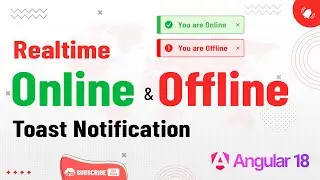 🔥Realtime online and offline toaster notification in angular 18 | angular 18 tutorial