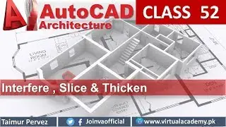 AutoCAD 3d Modeling | Interfere Command| Slice Command | Thicken Command 52