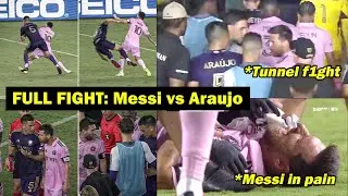 Messi vs Cesar Araujo in the tunnel as Inter Miami vs Orlando City
