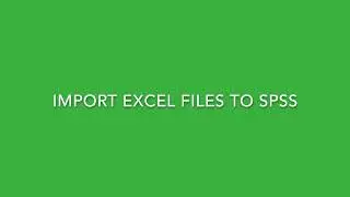 SPSS on Mac: How to import Excel files