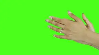Green screen lady hand clap effect