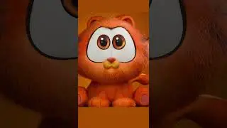 Adding Furs to Baby Garfield In Blender