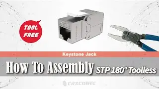How To Assemble 180 Degree STP Toolless Keystone Jack | RJ45 Installation Guide
