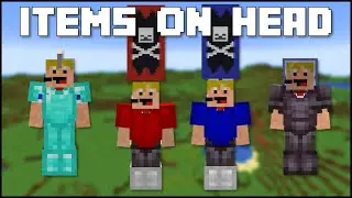 Minecraft 1.21 - How To Put Items On A Player's Head (Java/Bedrock)