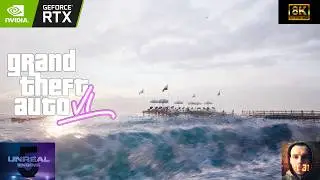 [8K60FPS] How GTA 6 Water Should Look Like - Fluid Flux 2.0 on Ultra! | Unreal Engine 5