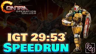 Contra Operation Galuga Speedrun IGT 29m53s (Browny / Easy / World Record)