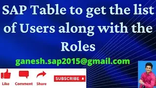 SAP Table to get the details of Roles and Authorization Objects || SAP GRC || SAP Security || SAP