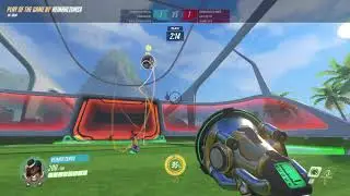 Overwatch Lucio Ball soccer self pass Goal!