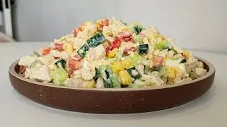 ДИЕТИЧЕСКИЙ САЛАТ с курицей и кукурузой